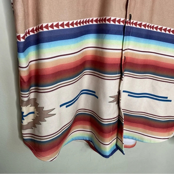 Southwestern Aztec Long Sleeve Button Front Shirt Jacket Shacket Men Size Large - Picture 5 of 9